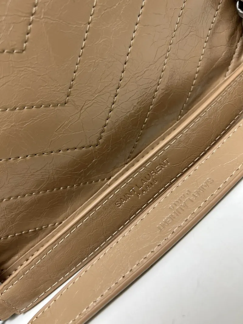 YSL Beige Leather Shoulder Bag S8090 - Image 7