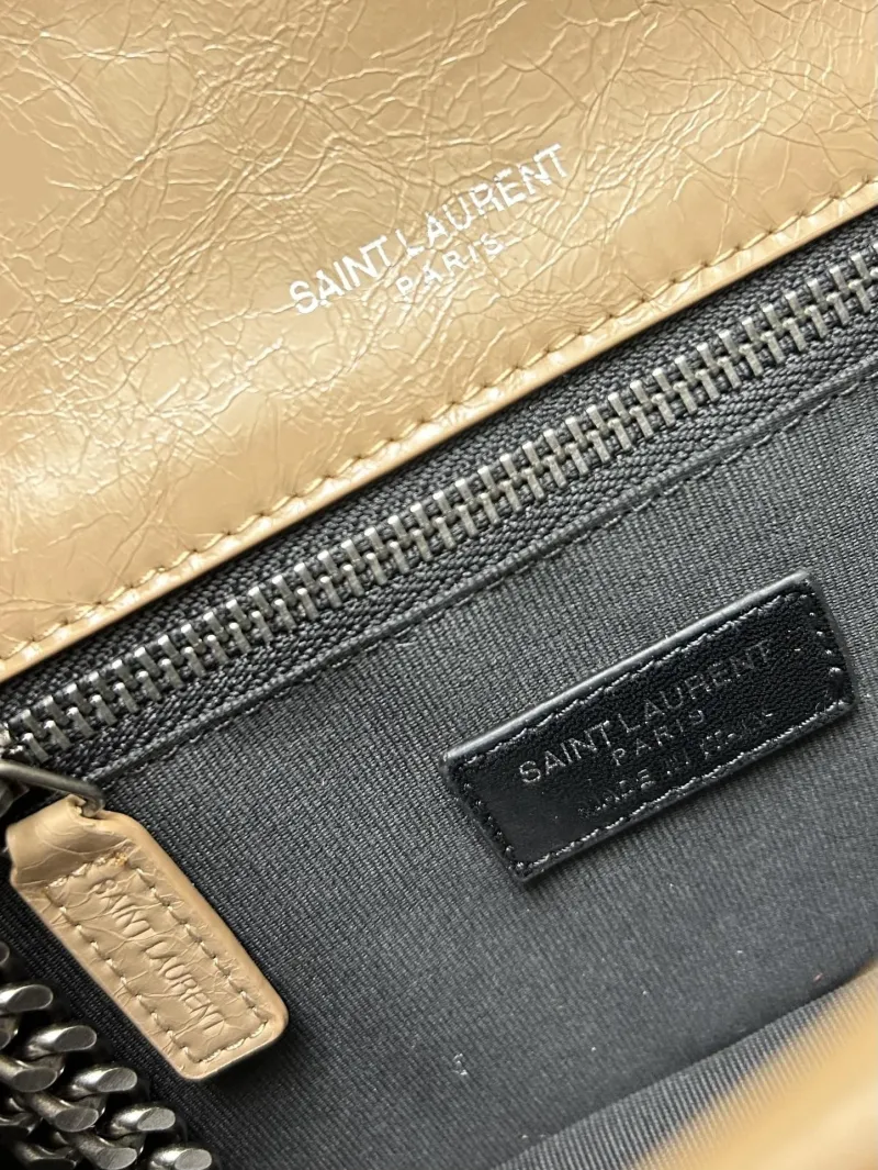 YSL Beige Leather Shoulder Bag S8090 - Image 9