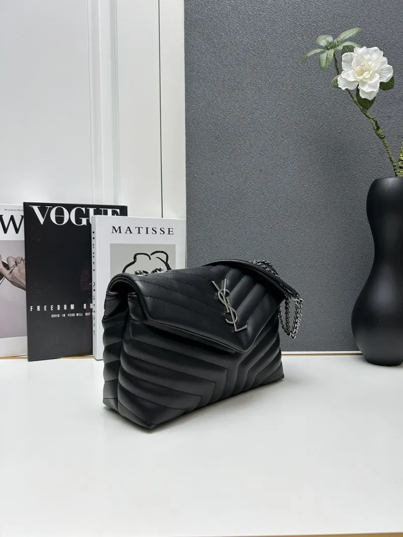 YSL Small Black Quilted Chain Shoulder Bag S8089 - Image 3