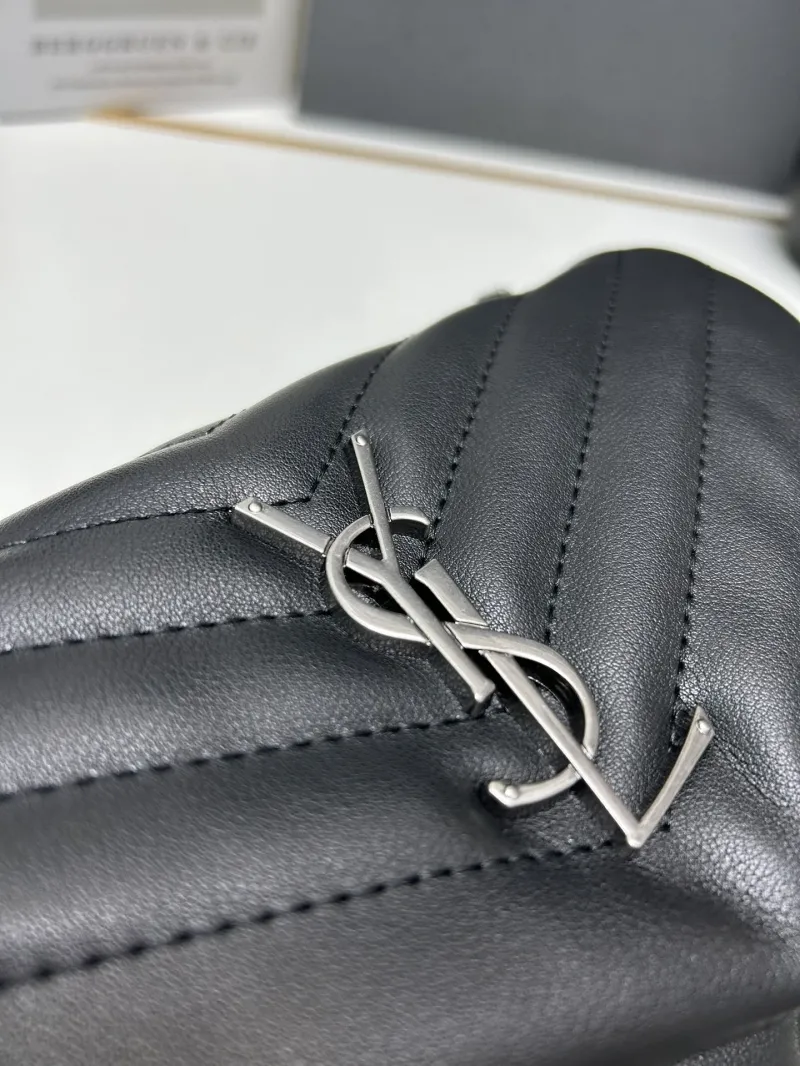 YSL Small Black Quilted Chain Shoulder Bag S8089 - Image 5