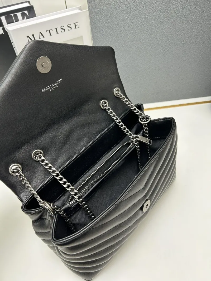 YSL Small Black Quilted Chain Shoulder Bag S8089 - Image 8