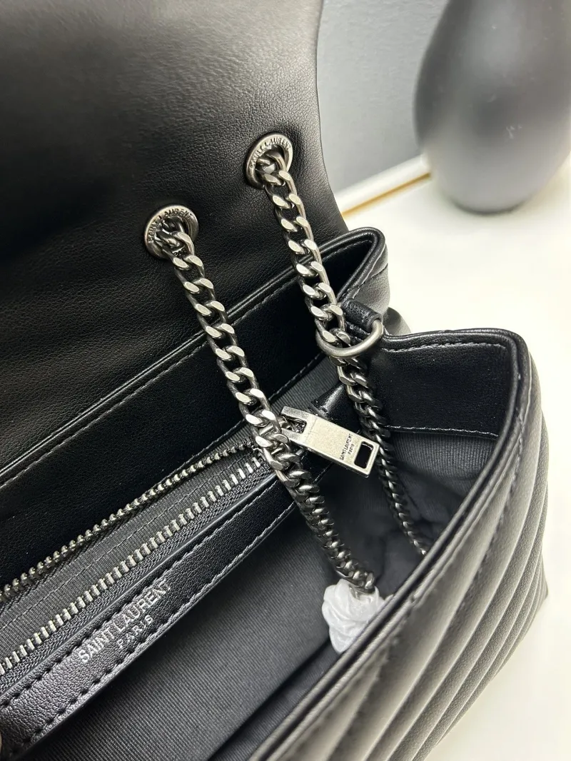 YSL Small Black Quilted Chain Shoulder Bag S8089 - Image 9
