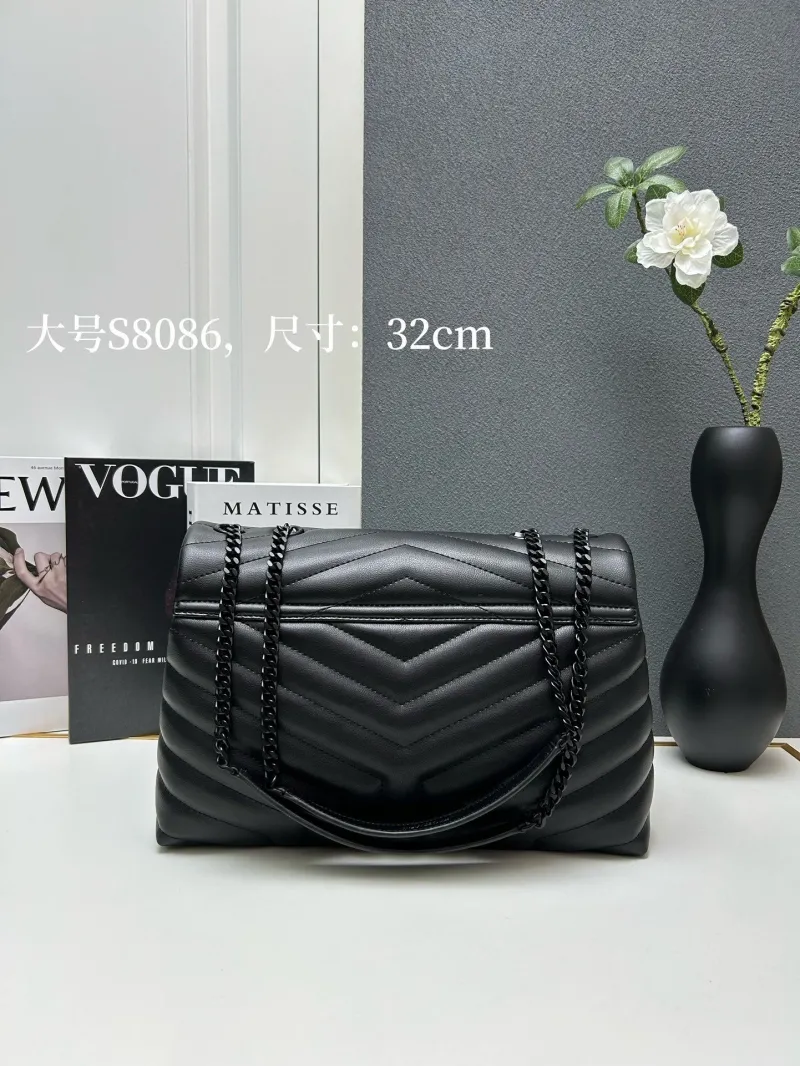 Alternative view of YSL Large Black Top Handle Chain Bag S8086