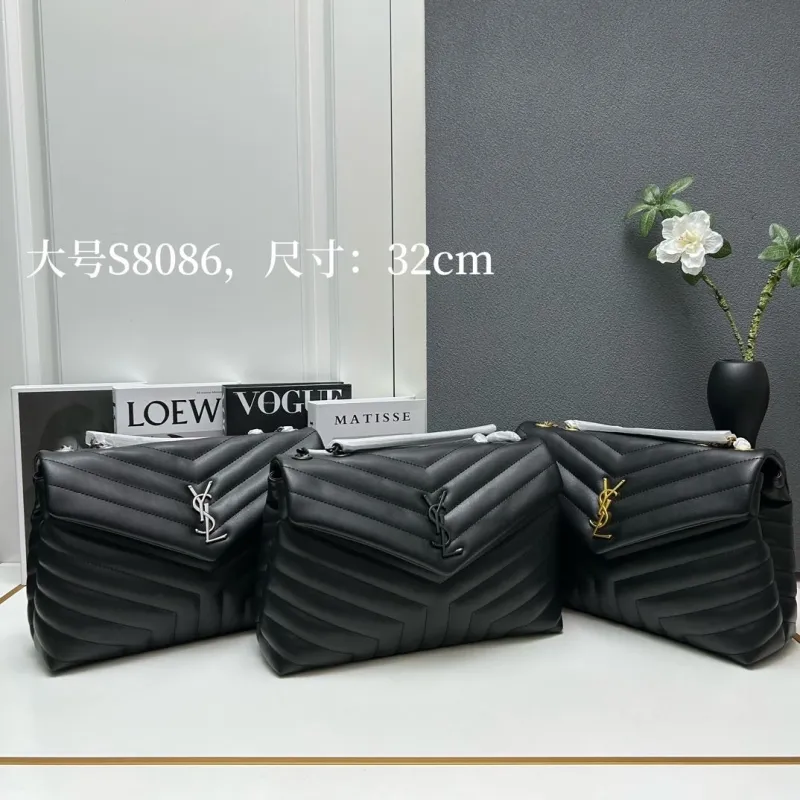 YSL Large S8086 Black Top Handle Bag 32cm - Image 4