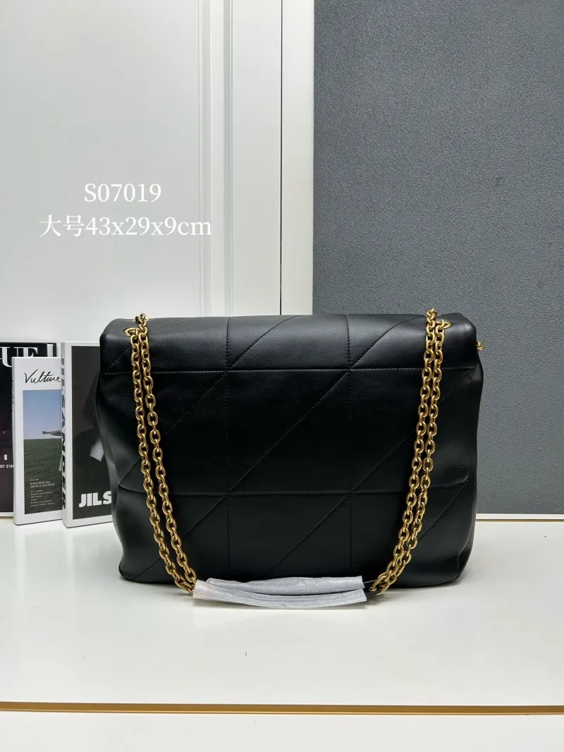 Alternative view of YSL S07019 Large Black Chain Shoulder Bag