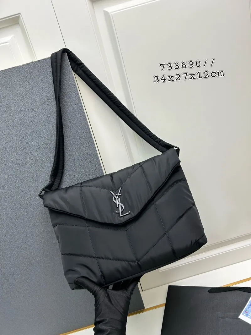 YSL Black Quilted Shoulder Bag 733630