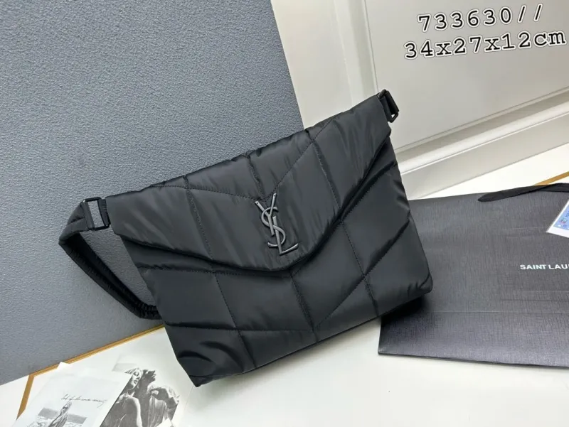 Alternative view of YSL Black Quilted Shoulder Bag 733630