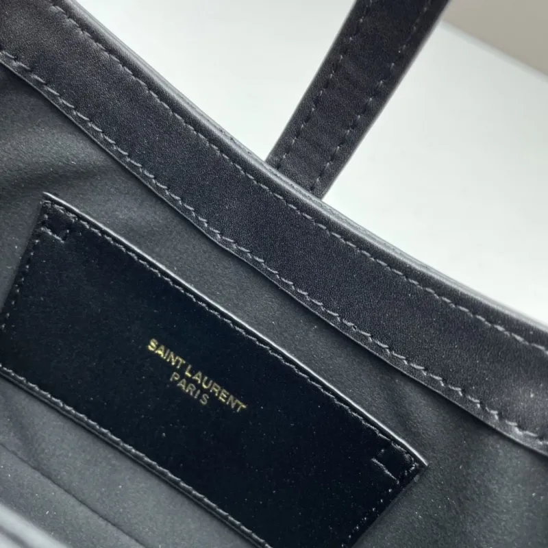 YSL Black Top Handle Hobo Bag 677 - Image 8