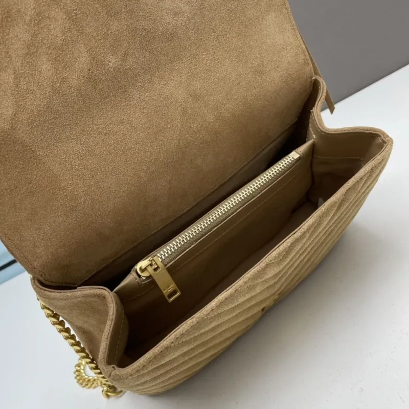 YSL Tan Suede Fringe Top Handle Bag 679 - Image 6