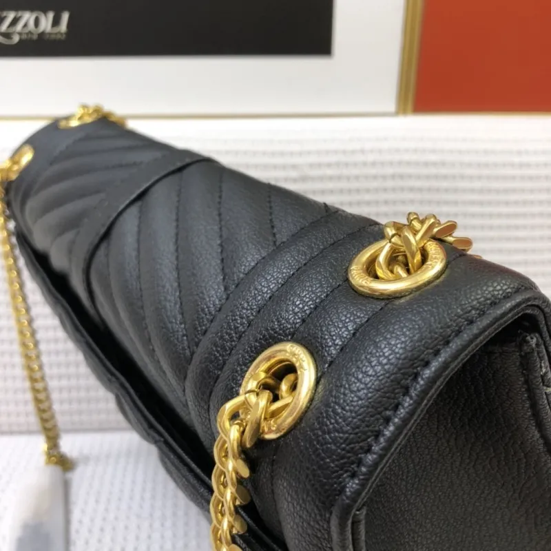 YSL Black Quilted Chain Shoulder Bag 86032 30cm - Image 4