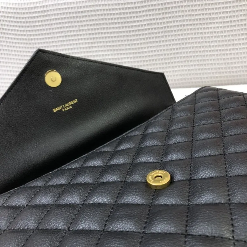 YSL Black Quilted Chain Shoulder Bag 86032 30cm - Image 7