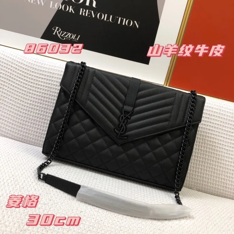 YSL Black Quilted Leather Shoulder Bag 86032