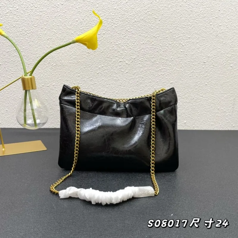 Alternative view of YSL Black Chain Shoulder Bag S08017 Size 24