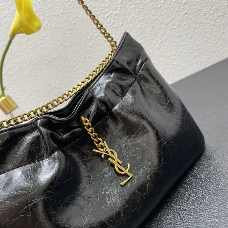 YSL Black Chain Shoulder Bag S08017 Size 24 - Image 4