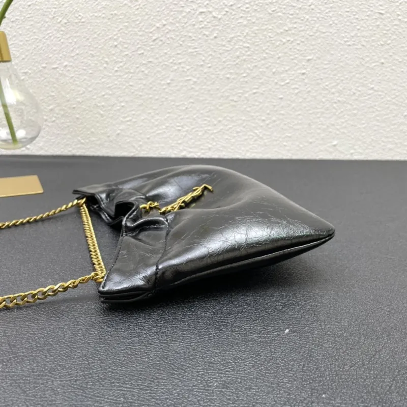 YSL Black Chain Shoulder Bag S08017 Size 24 - Image 6