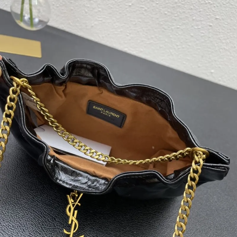 YSL Black Chain Shoulder Bag S08017 Size 24 - Image 8
