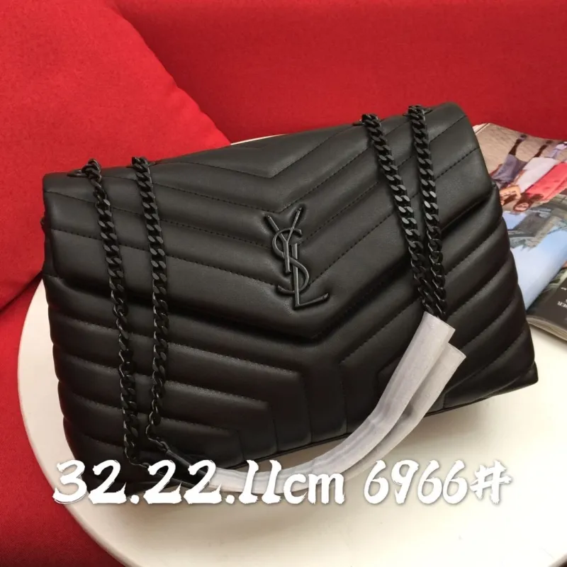 YSL Black Chain Shoulder Bag 6966
