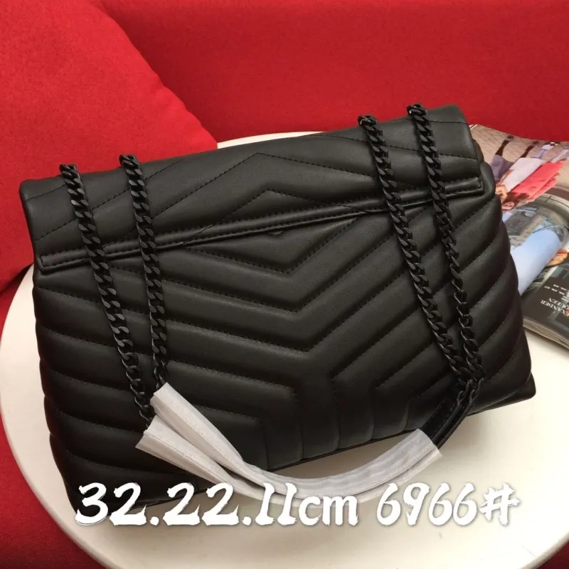 Alternative view of YSL Black Chain Shoulder Bag 6966
