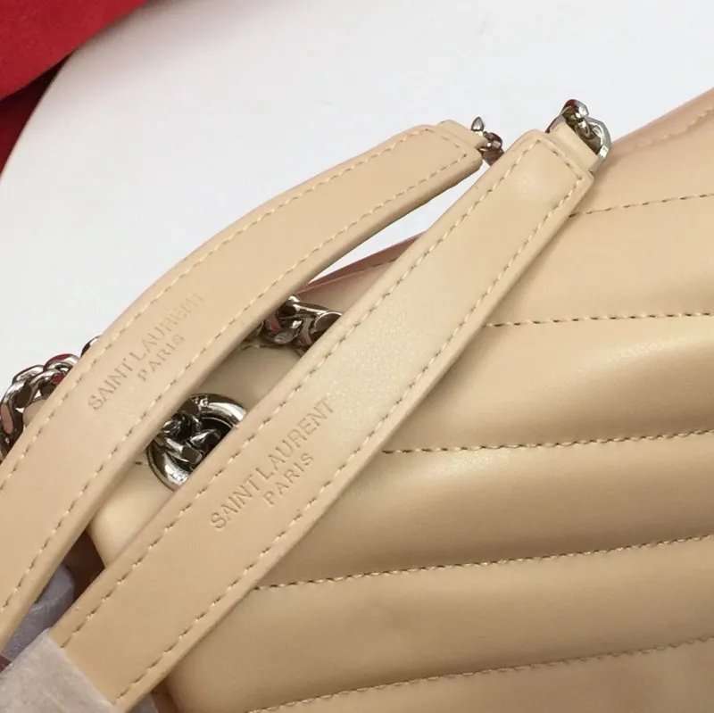 YSL Beige Chain Shoulder Bag 6966 - Image 6