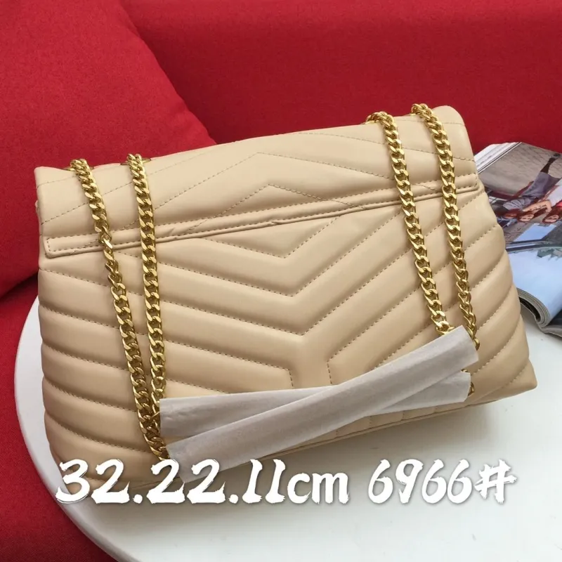 Alternative view of YSL Beige Quilted Chain Shoulder Bag 6966