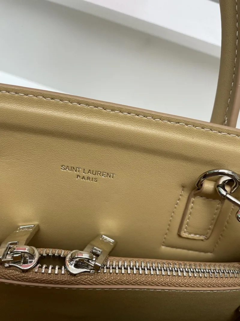 YSL Beige Small Top Handle Bag 6012 - Image 8