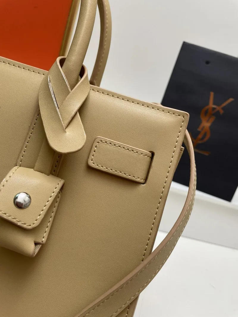 YSL 6011 Beige Large Top Handle Bag - Image 5