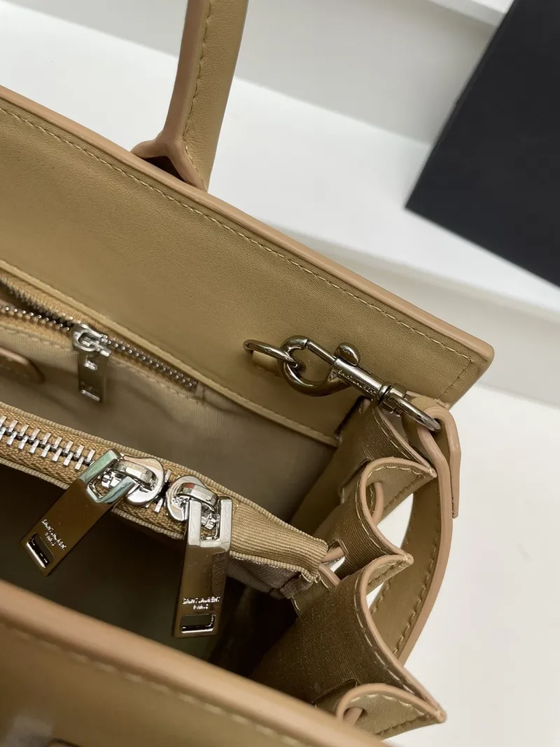 YSL 6011 Beige Large Top Handle Bag - Image 7