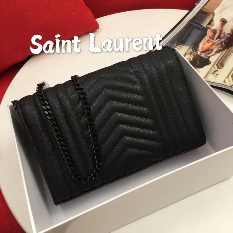 Saint Laurent Black Chain Shoulder Bag - Image 3