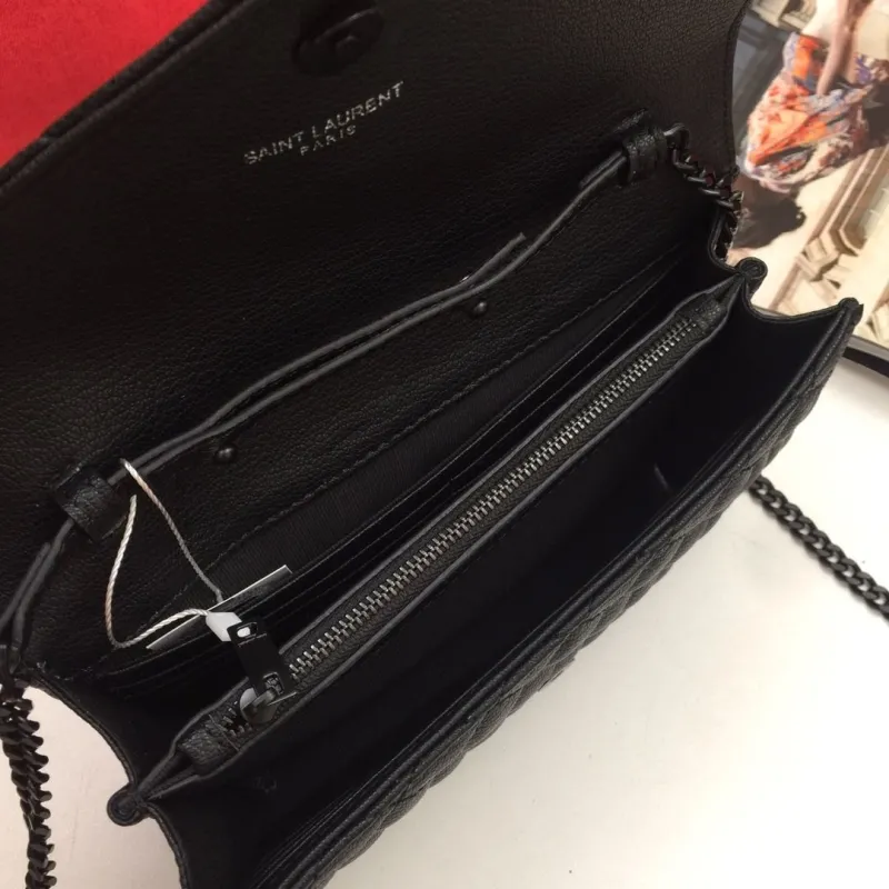Saint Laurent Black Chain Shoulder Bag - Image 8