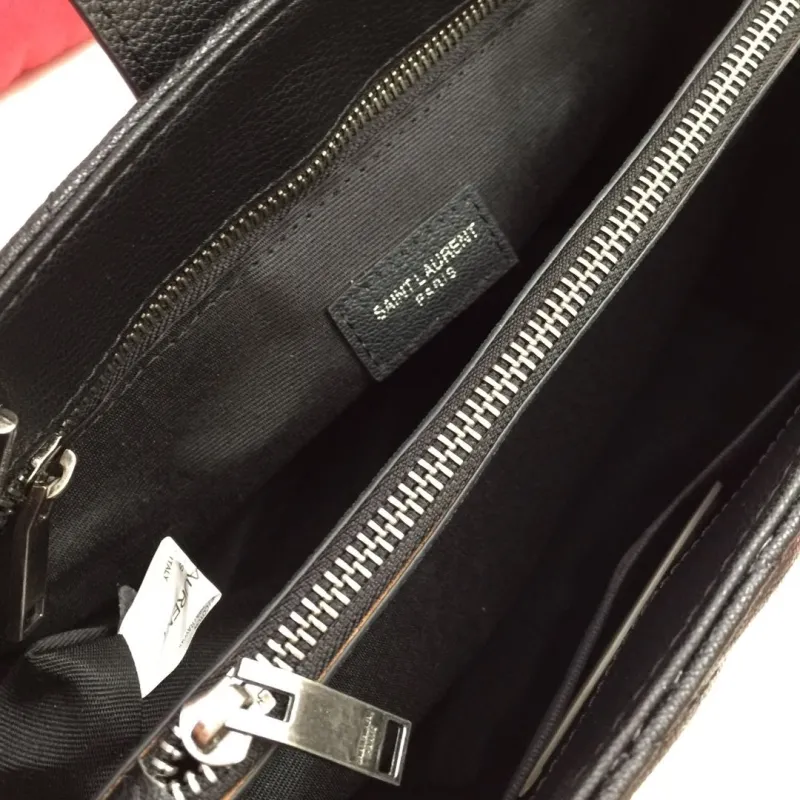 YSL Black Chevron Quilted Tote Bag 86035 Size 32x25x10cm - Image 9
