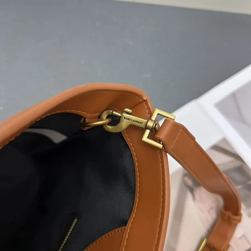 YSL Brown Top Handle Crossbody Bag 1186 - Image 9