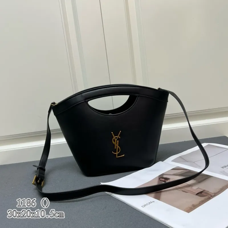 YSL Black Top Handle Crossbody Bag 733