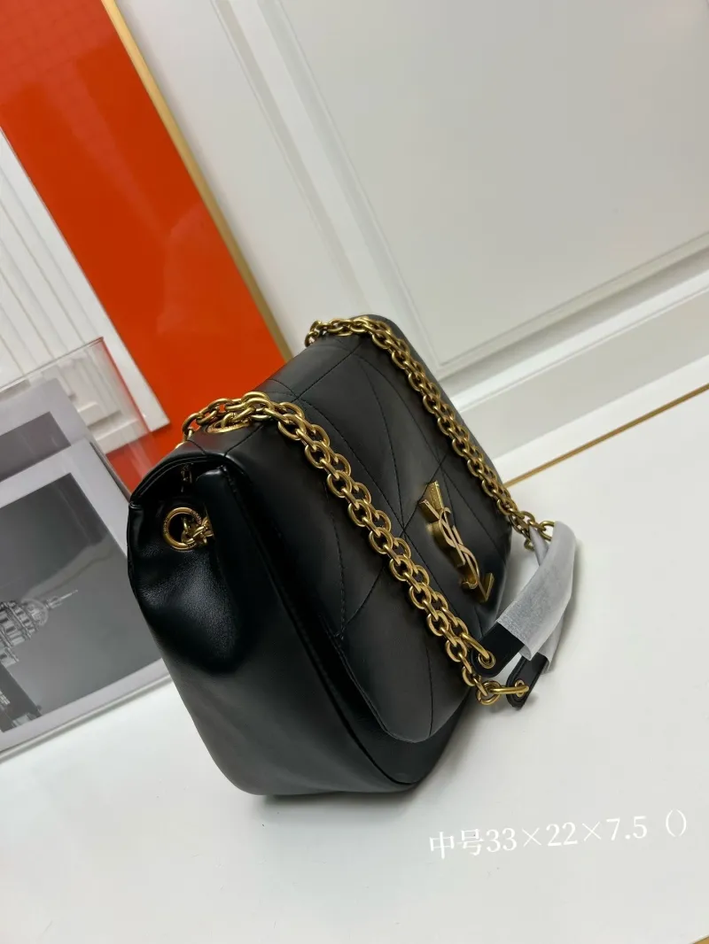 Alternative view of YSL Black Medium Top Handle Bag 736