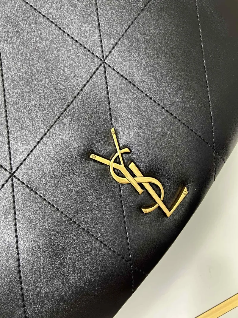 YSL Large Black Leather Top Handle Bag 737 - Image 5