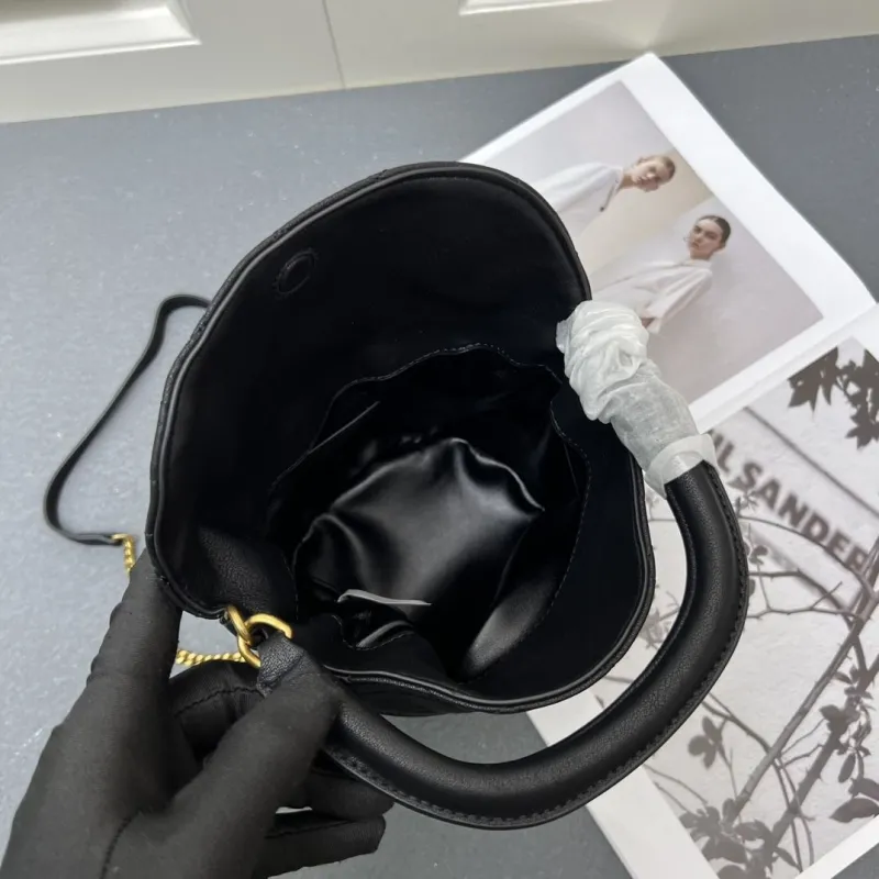 YSL Black Bucket Bag 738 - Image 8