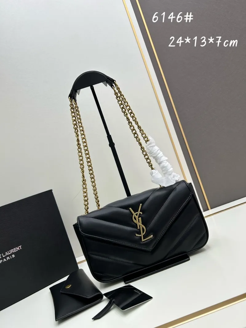 YSL Black Chain Shoulder Bag 6146