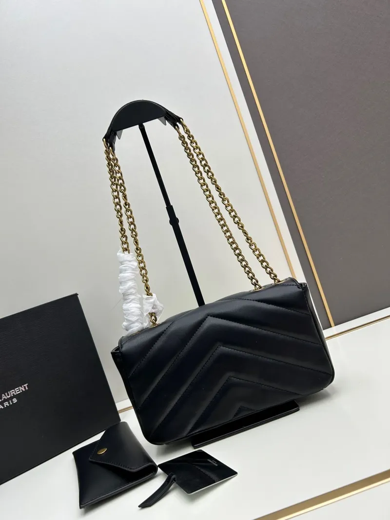 Alternative view of YSL Black Chain Shoulder Bag 6146
