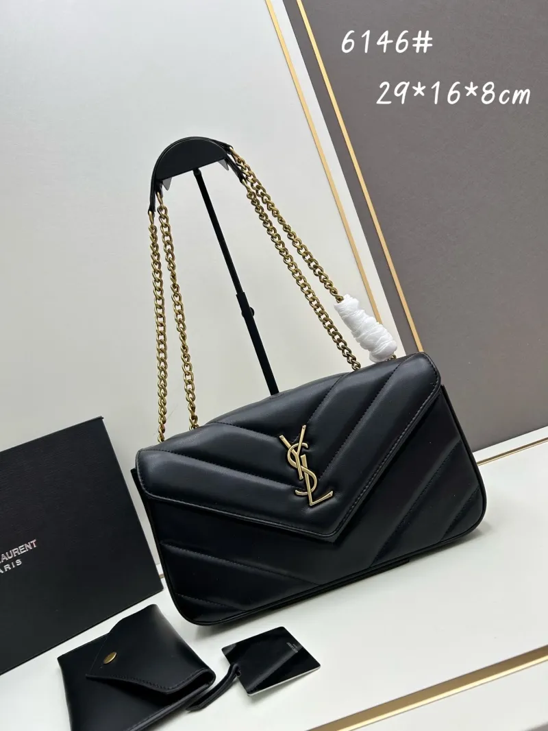 YSL Black Chain Shoulder Bag 6146