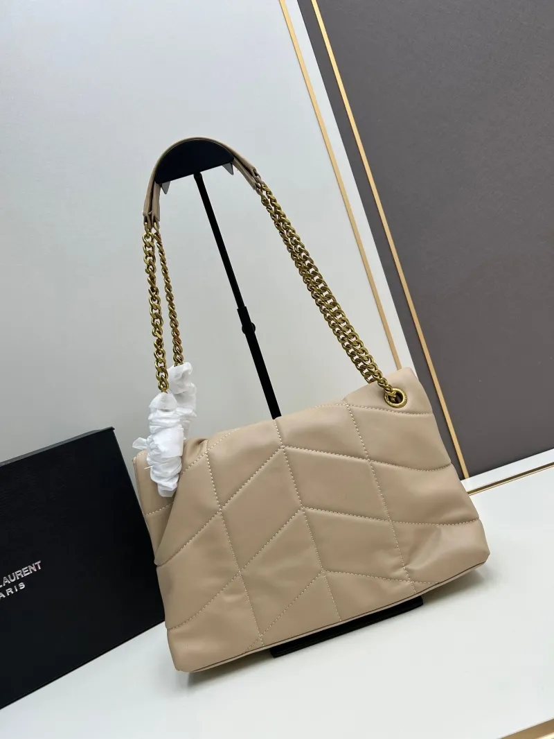 Alternative view of YSL Beige Quilted Chain Shoulder Bag 8819