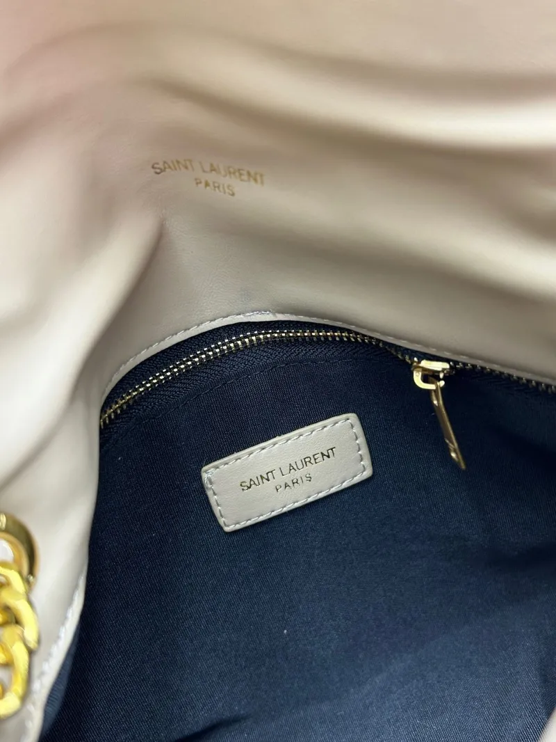 YSL Beige Quilted Chain Shoulder Bag 8819 - Image 8