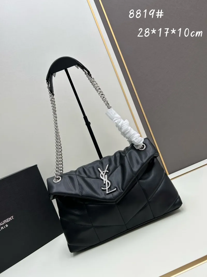 YSL Black Quilted Chain Shoulder Bag 8819