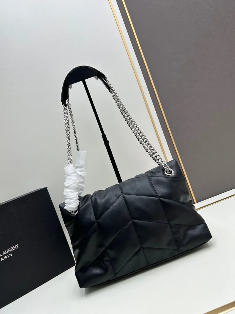 Alternative view of YSL Black Quilted Chain Shoulder Bag 8819