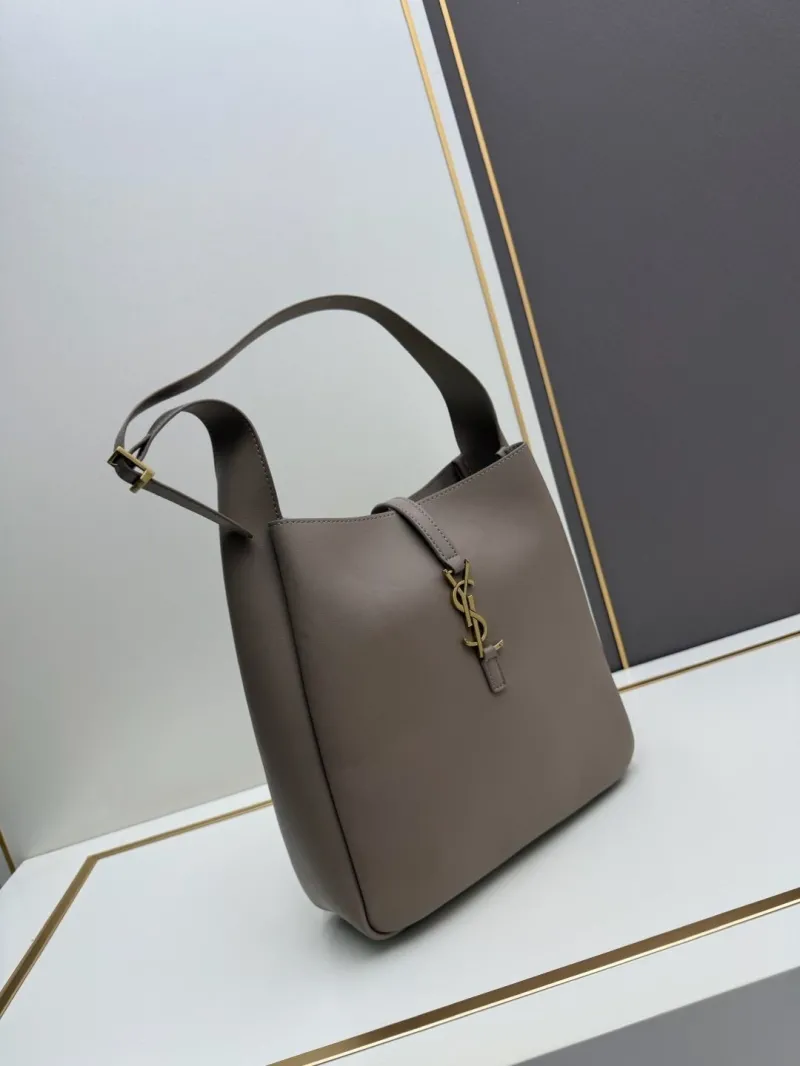 Alternative view of YSL Taupe Leather Hobo Shoulder Bag 750