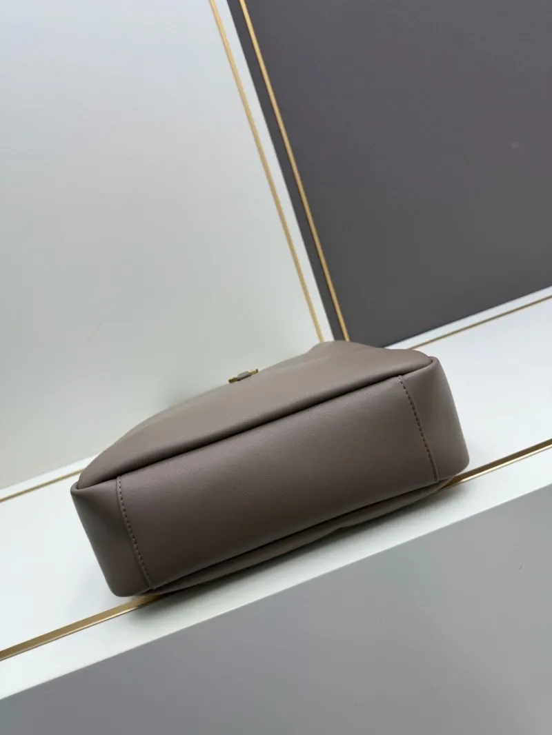 YSL Taupe Leather Hobo Shoulder Bag 750 - Image 6