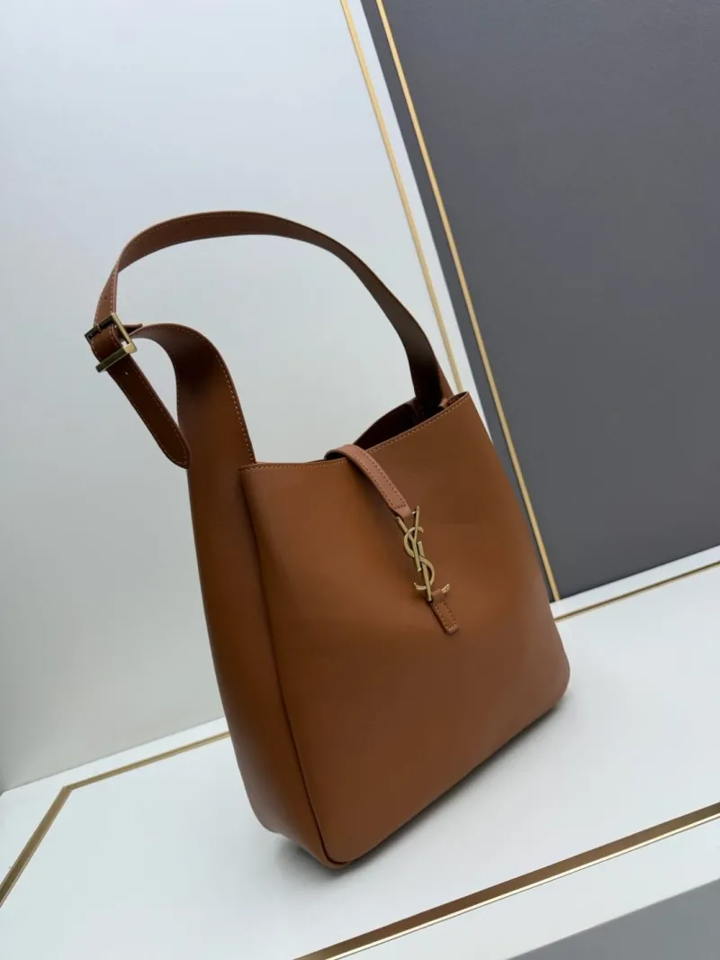 Alternative view of YSL Brown Leather Hobo Bag 751