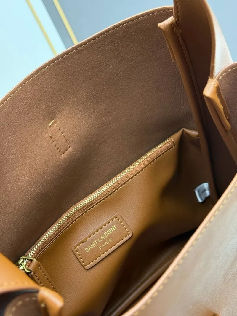 YSL Brown Leather Hobo Bag 751 - Image 8