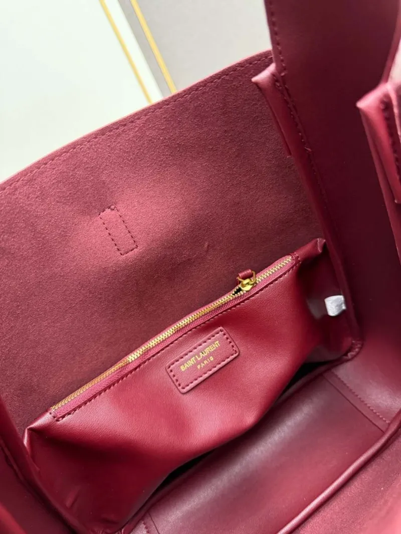 YSL Burgundy Leather Hobo Shoulder Bag 752 - Image 8