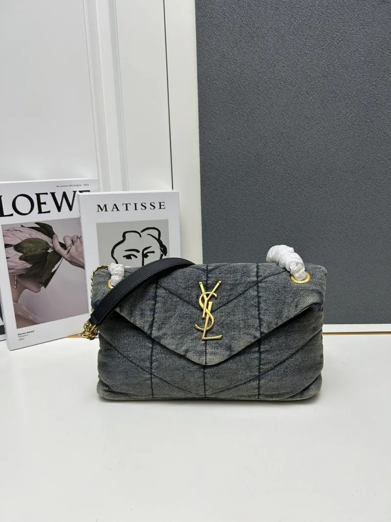 YSL Denim Top Handle Shoulder Bag S03020 - Image 3