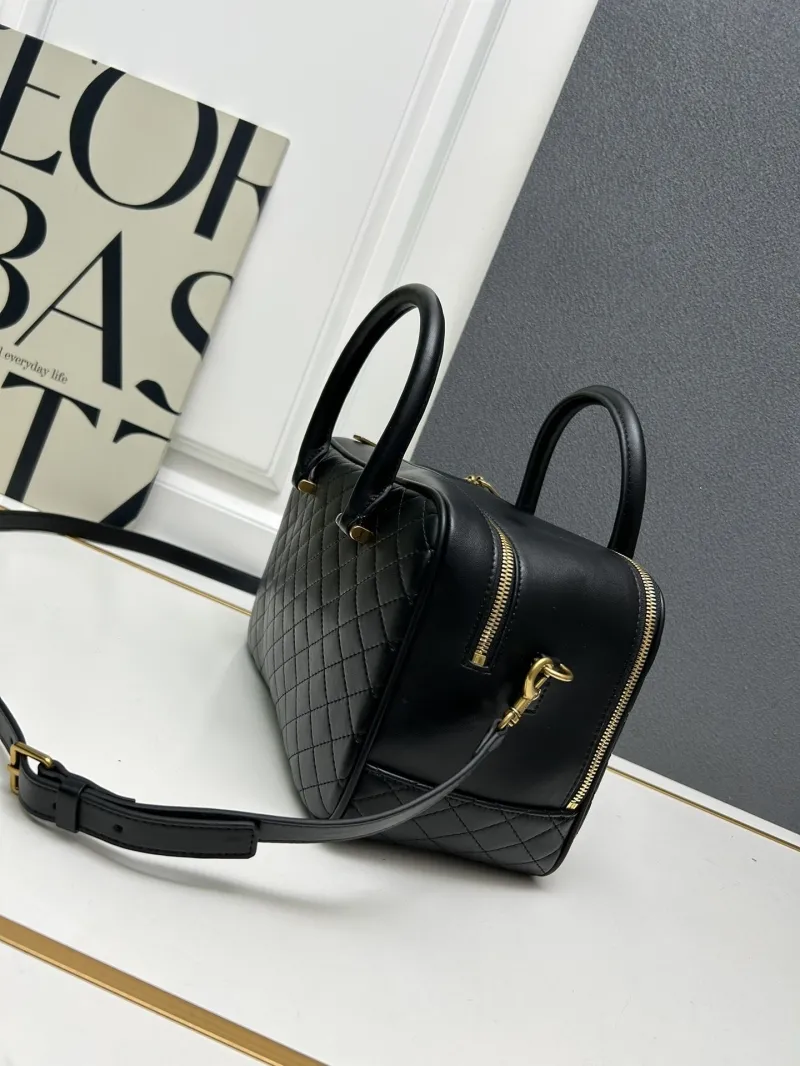 YSL Black Top Handle Bag S06015 - Image 3