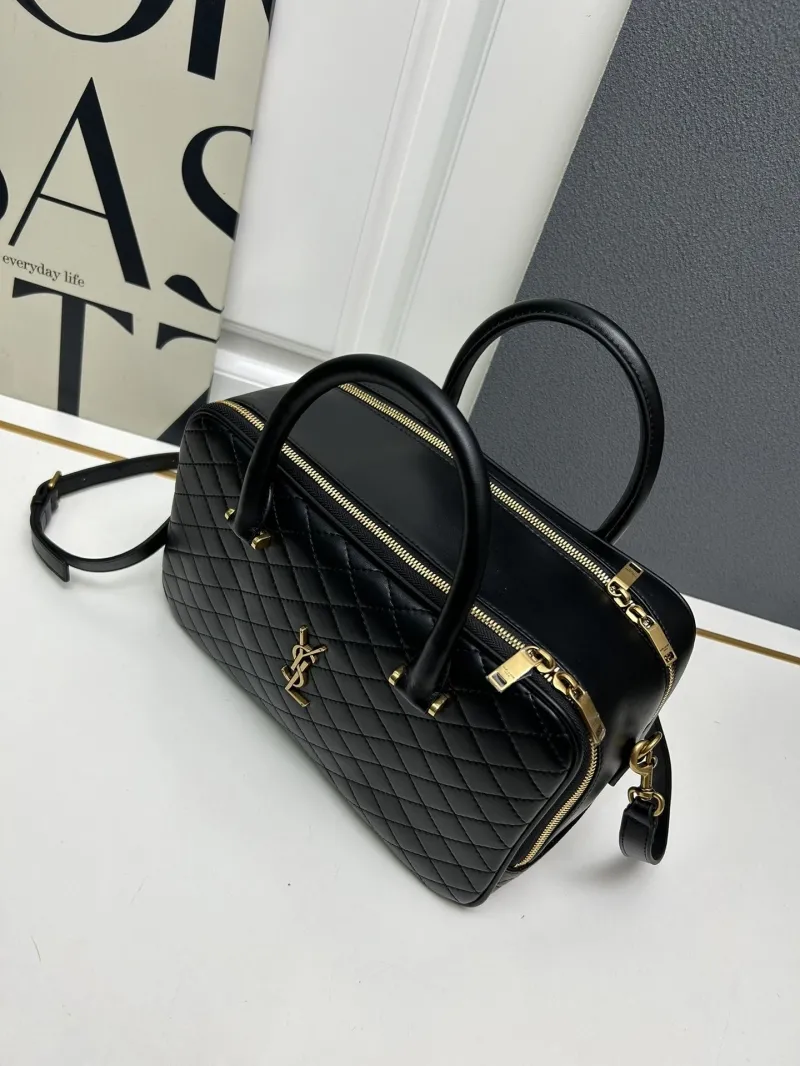 YSL Black Top Handle Bag S06015 - Image 4